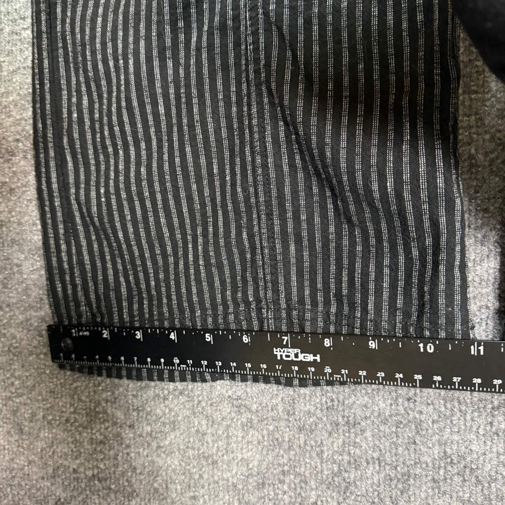 Sundance Pants Womens 16 Andover Black White Pinstripe Linen Blend‎ Wide Leg - Picture 11 of 13